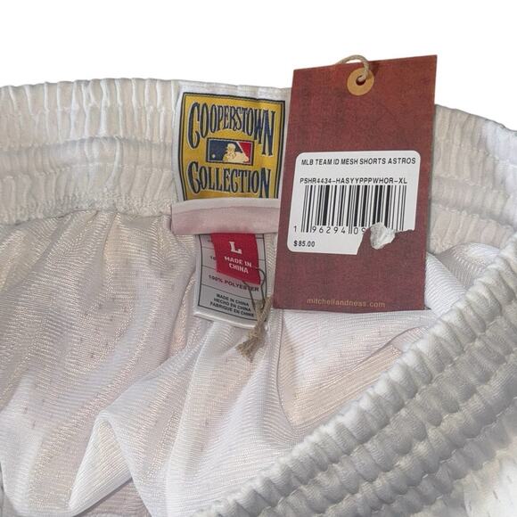 NWT! Mitchell & Ness Houston Astros Team ID Mesh Shorts - Size Large (MSRP $85) - Picture 8 of 9